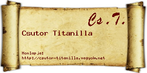 Csutor Titanilla névjegykártya